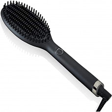 ghd glide - Thermal hair brush for an effortless, natural, smooth finish, softens frizz and eliminates frizz, ceramic, optimal combing temperature 185ºC, ionic technology, black (USED)