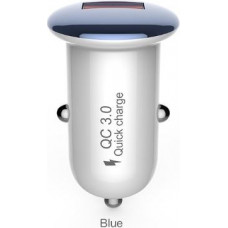 Devia Mushroom sērijas auto lādētājs (QC3.0-18W) zils