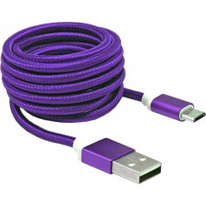 Sbox USB->Micro USB M/M 1m USB-10315U plum purple