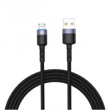 Tellur Data cable, USB to Micro USB, LED, Nylon Braided, 1.2m black