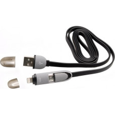 Sbox USB->Micro USB+IPH.5 M/M 1M black 2IN1B