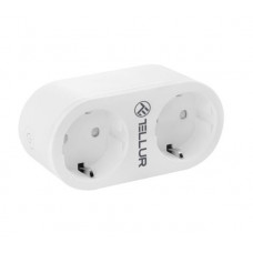 Tellur WiFi AC Dual Plug, Energy reading, 16A, 2400W