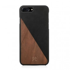 Woodcessories EcoSplit Wooden+Leather iPhone 7+ / 8+  Walnut/black eco249 telefona vāciņš