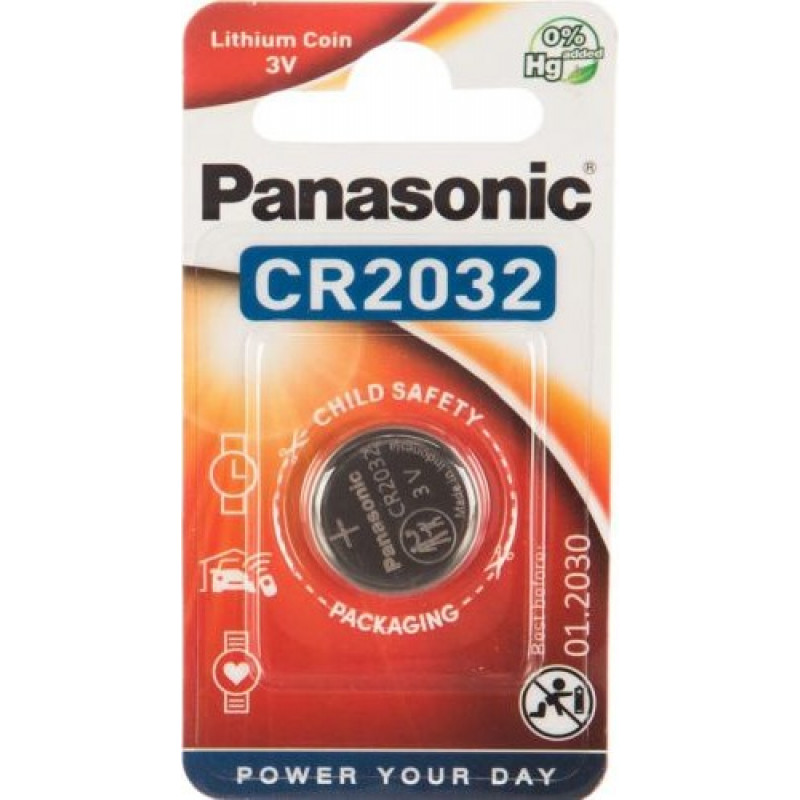 Panasonic CR2032-1BB Blistera iepakojumā 1gb.