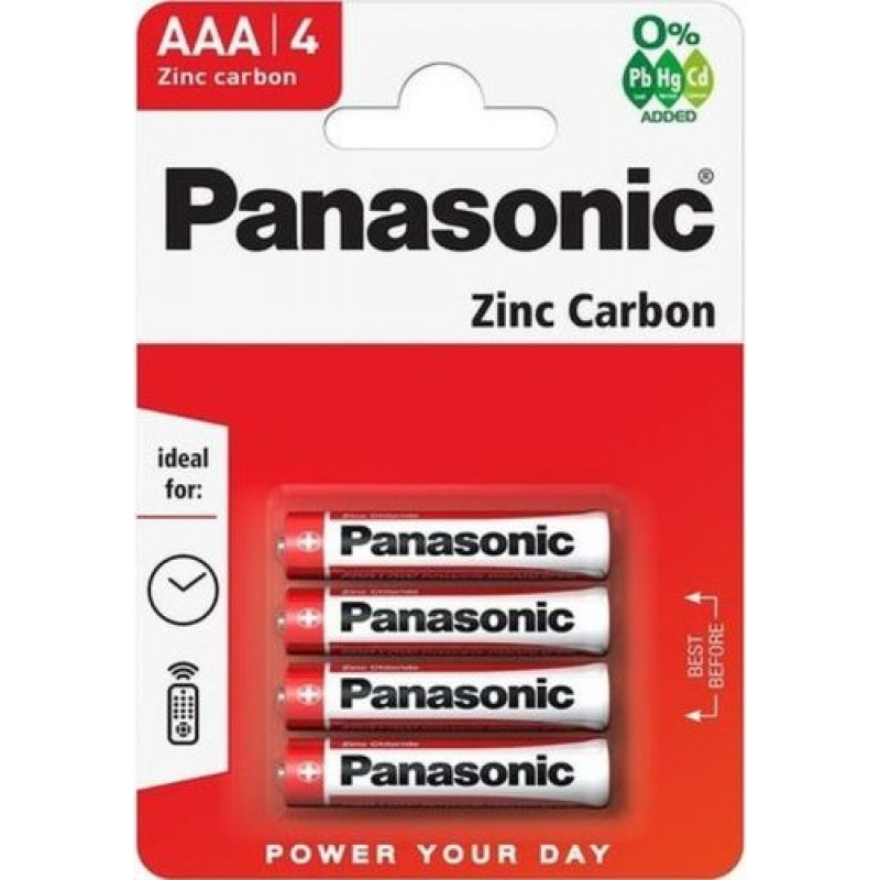 Panasonic R03-4BB (AAA) Blistera iepakojumā 4gb