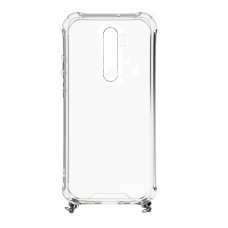 Evelatus Xiaomi Note 8 Pro Silicone TPU Transparent with Necklace Strap Silver