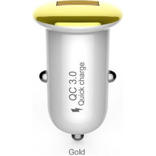 Devia Mushroom sērijas auto lādētājs (QC3.0-18W) zelts