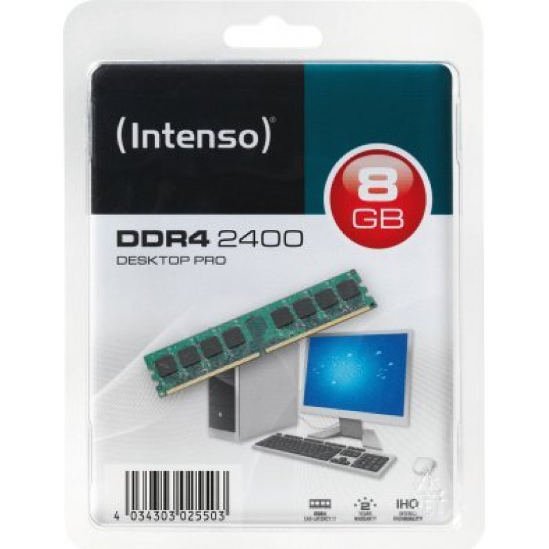 Intenso DIMM DDR4 8GB 2400Mhz 5642160 operatīvā atmiņa