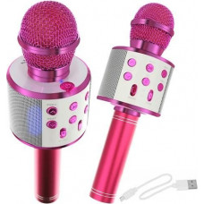 Karaoke mikrafons ar skaļruni-rozā (13867-uniw)