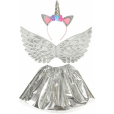 Costume Unicorn Outfit Skirt Silver Headband