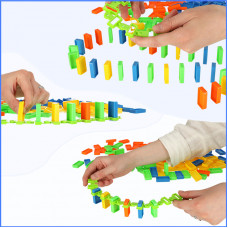 Educational game domino blocks airplane with launcher