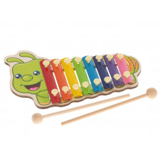 Colorful wooden dulcimer for children caterpillar