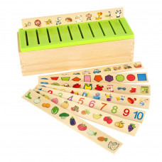 Wooden sorter puzzle match pictures