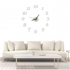 Silver 12 Hour Wall Clock