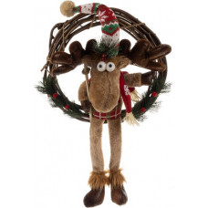 Christmas wreath on the door - reindeer (17056-uniw)