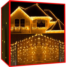 Ziemassvētku lampiņas - lāstekas 300 LED silti balta 31V (14899-uniw)