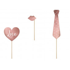 Gadgets photo props for wedding white pink heart 12 items