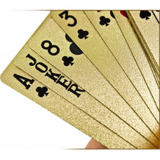 Gold plastic playing cards - $$$ dollar