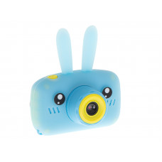 Digitālā foto kamera bērniem - 2,0 collu HD+ futrālis - zils zaķis
