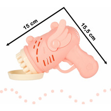 Ziepju burbuļa pistole ar rozā spārniem