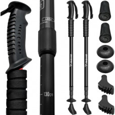 Trizand Black trekking poles + accessories - set of 2 (13815-uniw)
