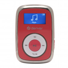Denver MPS-316R,Klipša MP3 atskaņotājs ar 16 GB iebūvēto atmiņu,sarkans