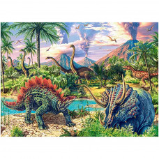 Puzzle 120el. Dinosuar Volcanos - Dinosaurs by the volcanoes