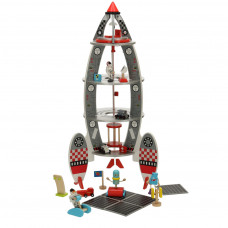 Wooden rocket ship space shuttle astronaut