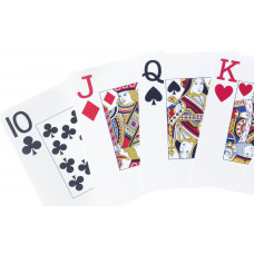 Spēļu kārtis Pokers 100% plastmasa 55gab