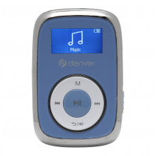 Denver MPS-316BU,Klipša MP3 atskaņotājs ar 16 GB iebūvēto atmiņu,zils