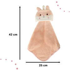 Children's hand towel for kindergarten 42x25cm pink rabbit