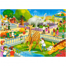 Puzzle 60el. Zoo Visit - Zoo safari animals 5+