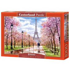 Puzle 1000 elementi Romantiska pastaiga Parīzē Romantiska pastaiga Parīzē 68x47cm