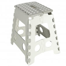 Ikona Non-slip folding stool high 39cm light grey