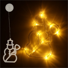 LED lampiņas piekarināmas Ziemassvētku dekorācijas sniegavīrs 49cm 10 LED