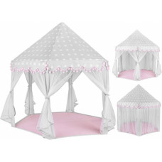 Bērnu telts - pelēki rozā (14075-uniw)