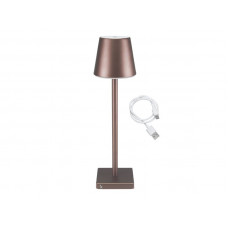 Uzlādējama galda lampa ar skārienslēdzi - brūna -2W