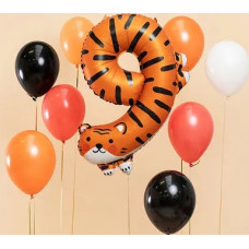 Folija dzimšanas dienas balona numurs "9" - Tīģeris 64x87 cm