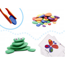 Creative pebbles colorful montessori puzzle