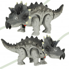 Tālvadības pults dinozaurs RC Triceratops,pastaigas,mirdz,rēc