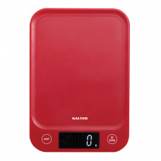 Salter 1067 RDDRA Digitālie virtuves svari 5kg,sarkani