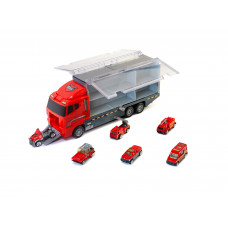Transportieris kravas TIR palaišanas iekārta + metāla automašīnu ugunsdzēsēju nodaļa