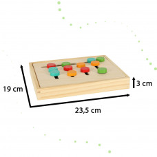 Educational wooden toy match colors in a box