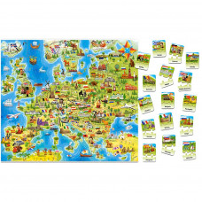 Educational Puzzle Map of Europe