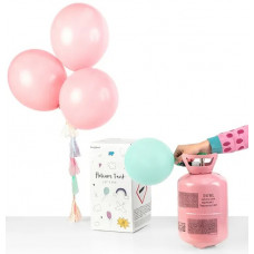 Hēlija pudele/balons 30 baloniem,rozā 1 gab