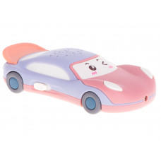 Multifunkcionāls telefons bērniem,mašīnas formā,gaismas projektors ar skaņām-rozā