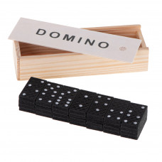 Domino koka bloku ģimenes spēle + kaste
