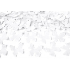 Confetti tube shooting with white butterflies 60cm