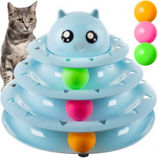 Kaķu rotaļlieta - tornis ar bumbiņām (16746-uniw)