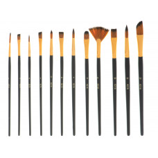 Paint brushes art set 12pcs black